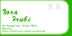 nora hrubi business card