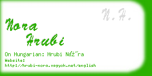 nora hrubi business card